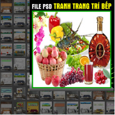 File psd tranh Bếp